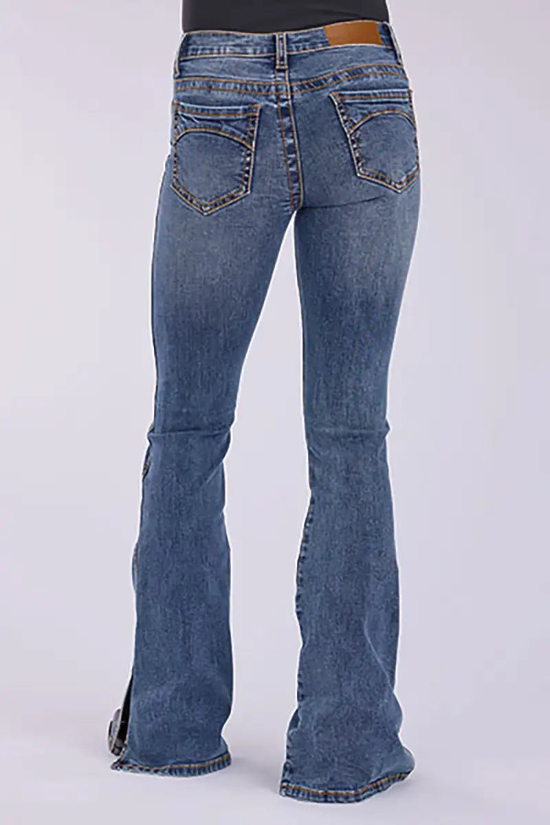 Libby Slit Jeans Medium Wash
