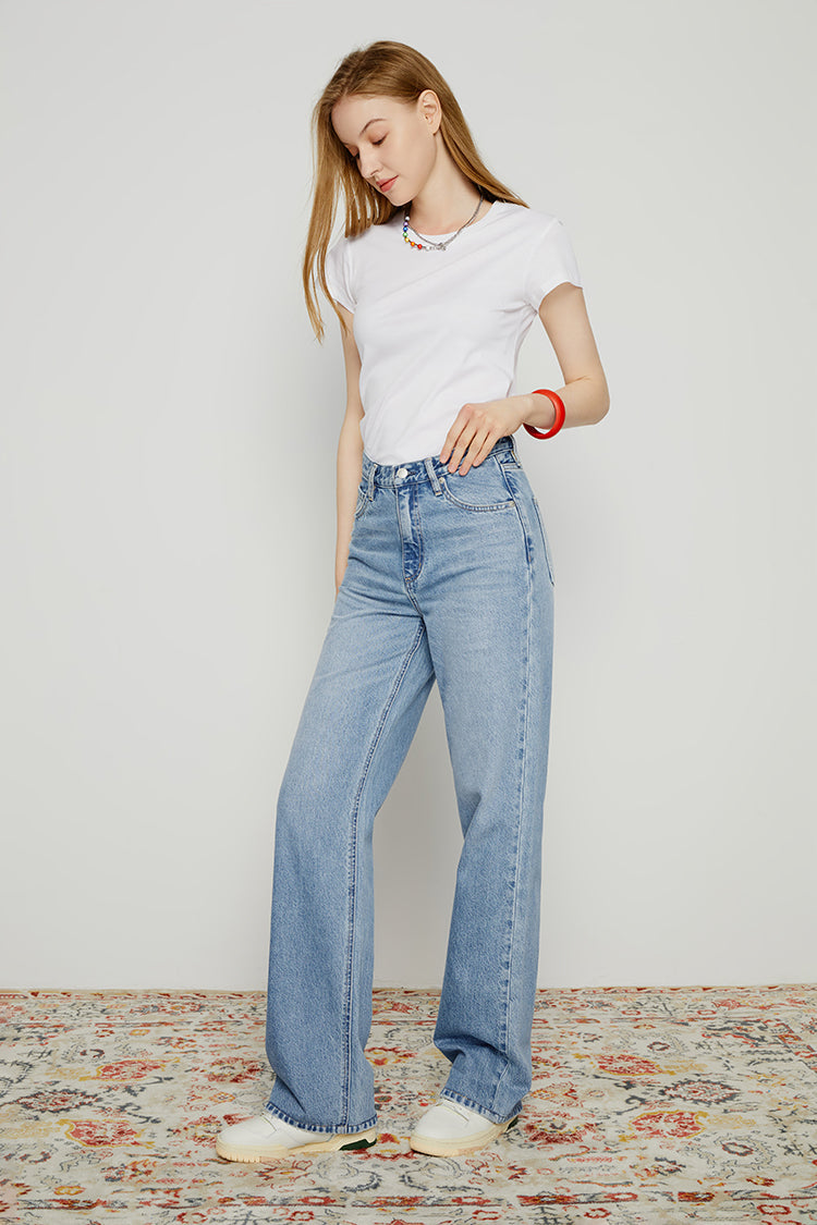 High Rise Wide Jeans
