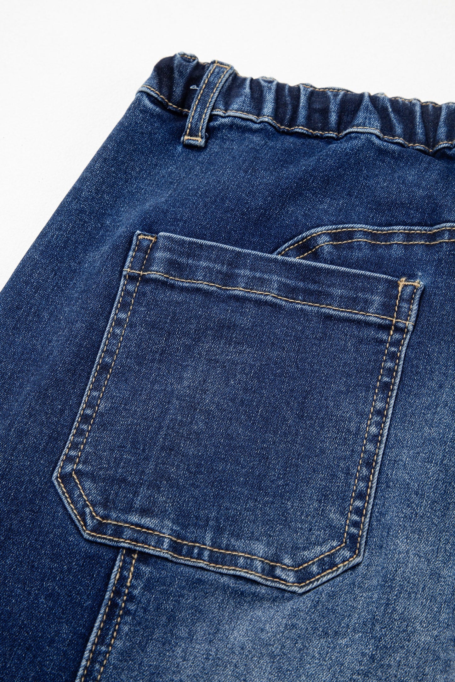 Fray Hem Wide Leg Denim Pants