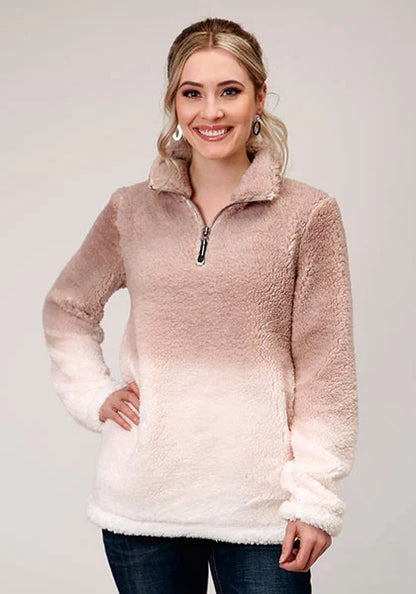 Quarter Zip Fleece Pullover Ombre