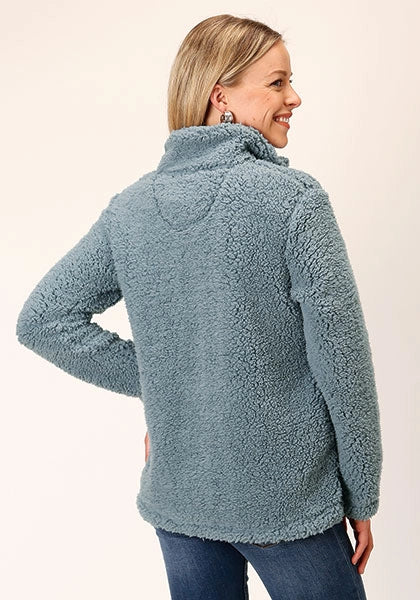 Quarter Zip Fleece Pullover Blue