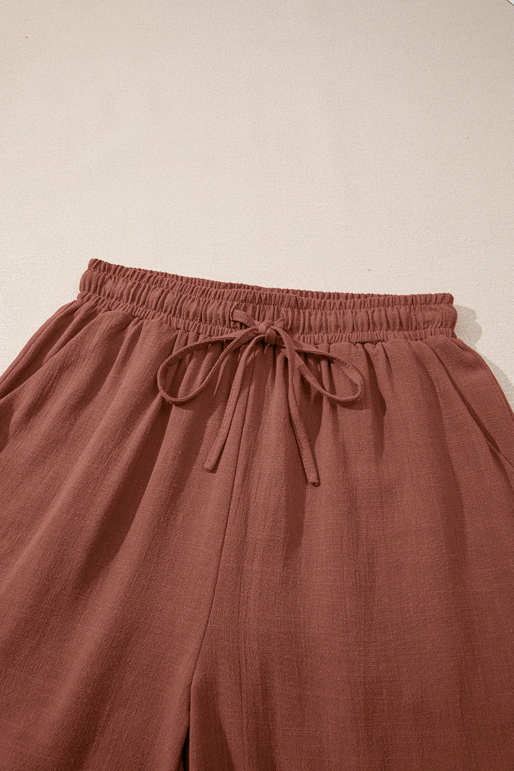 Delicate Lace Loose Linen Shorts