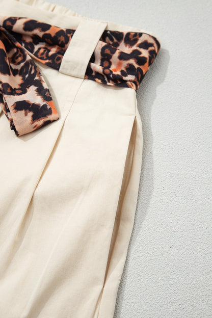 Pleated Wide Leg Shorts