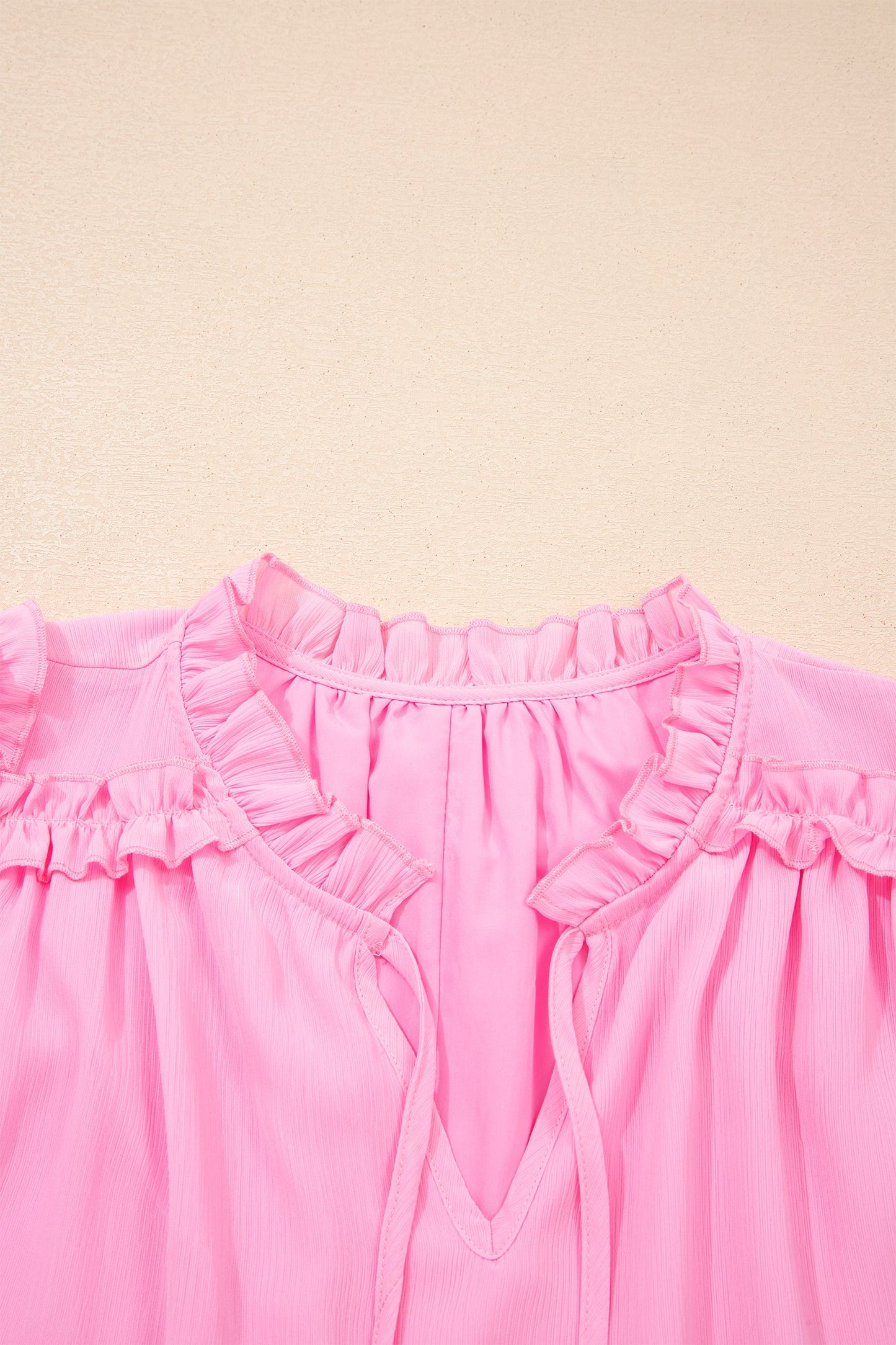 Plus Ruffle Short Sleeve Blouse