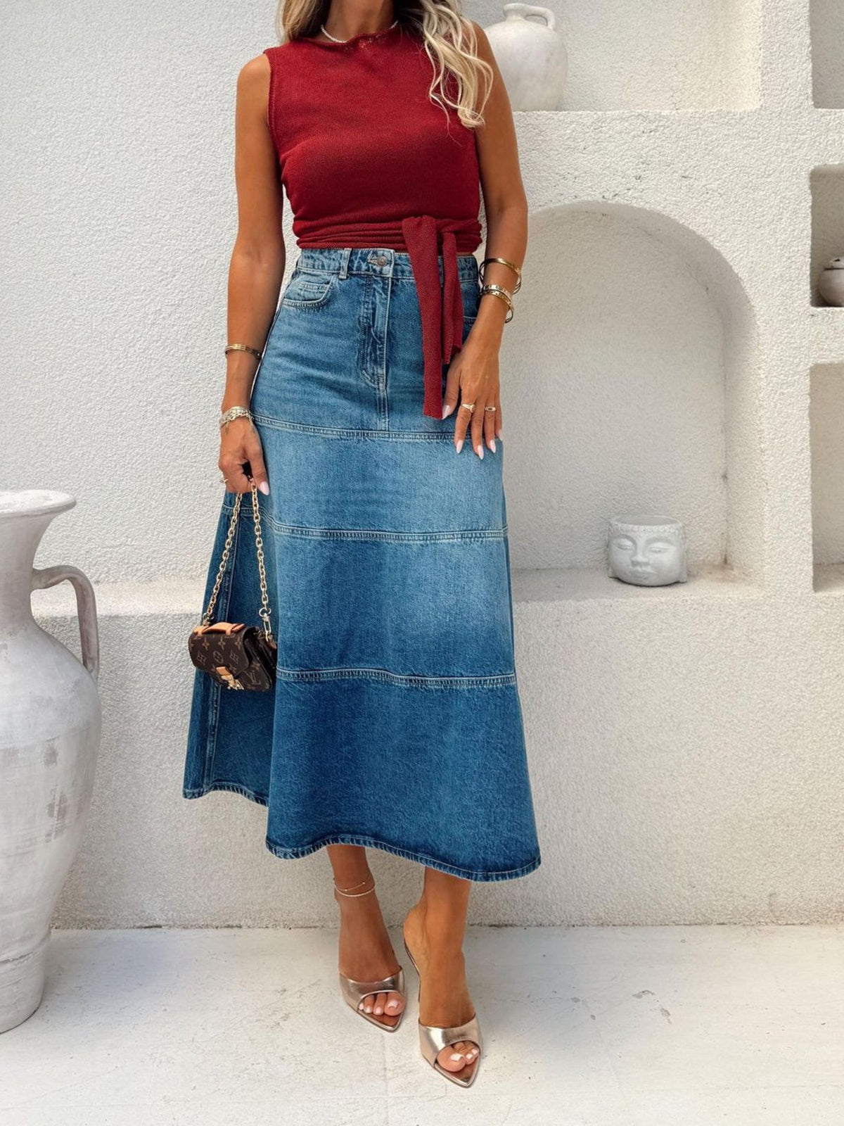 A-Line Denim Skirt