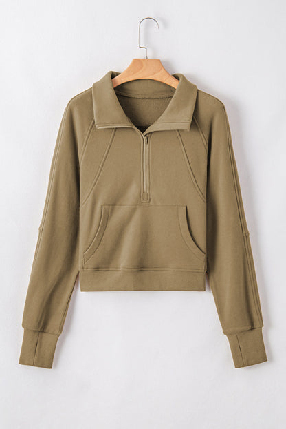 Stand Collar Pocket Pullover Elmwood
