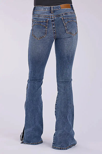 Libby Slit Jeans Medium Wash