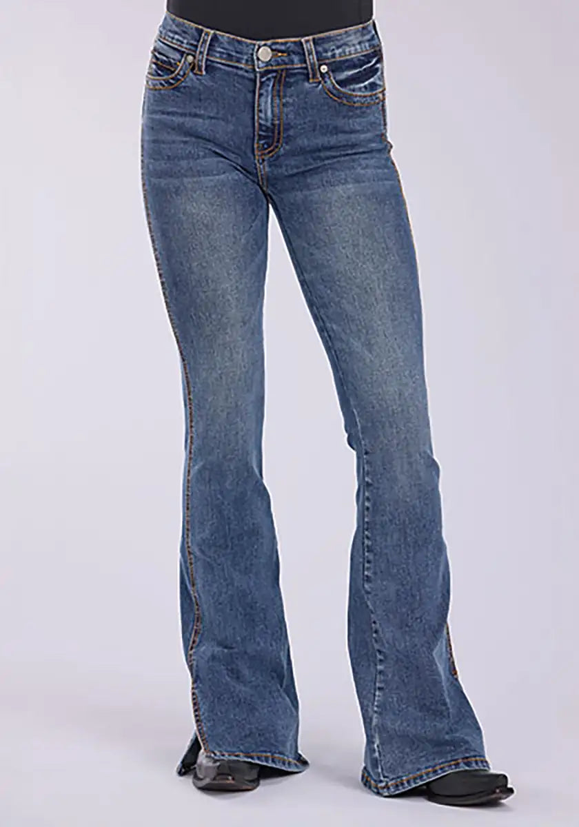 Libby Slit Jeans Medium Wash