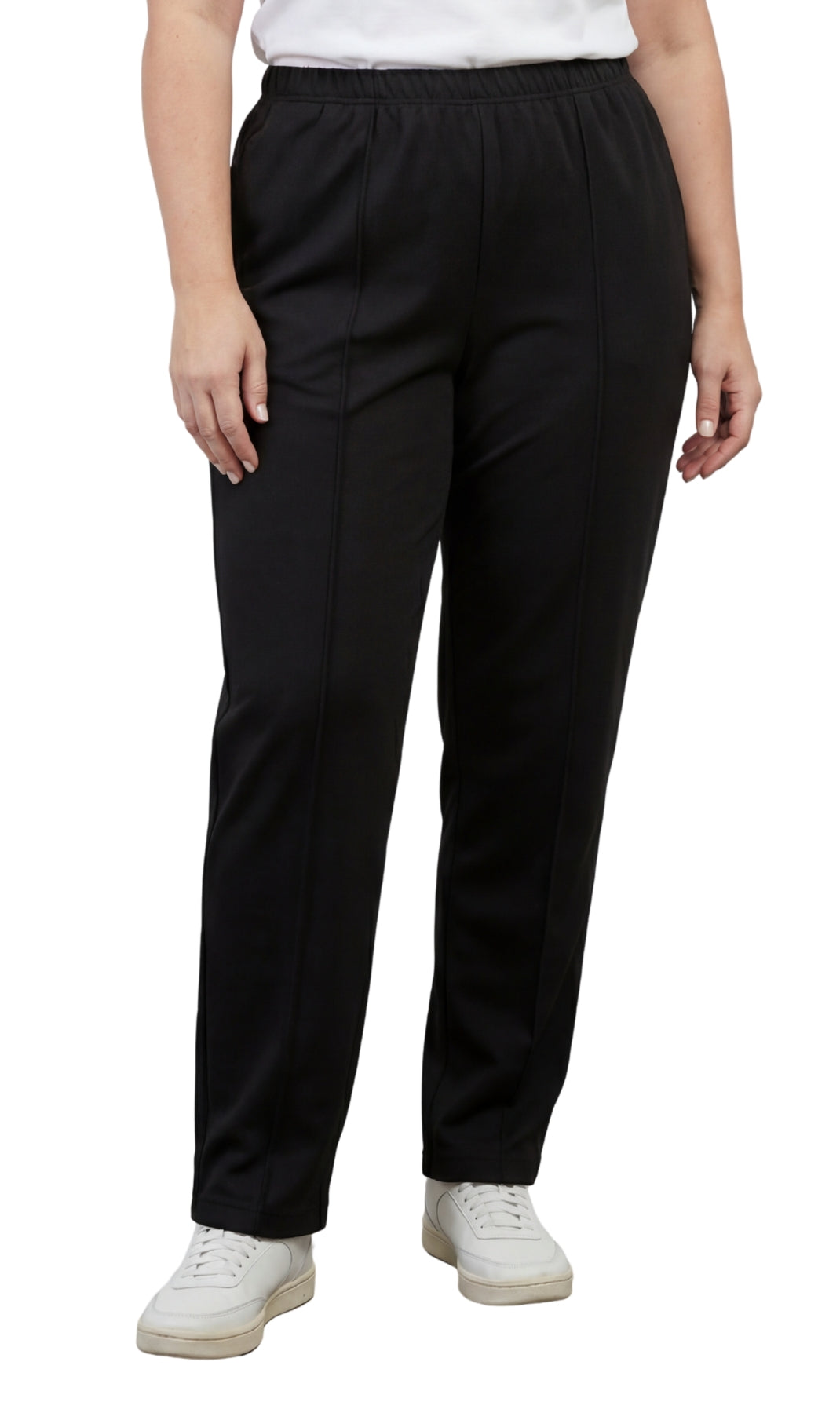 Classic Pull-On Elastic Waist Dress Slacks