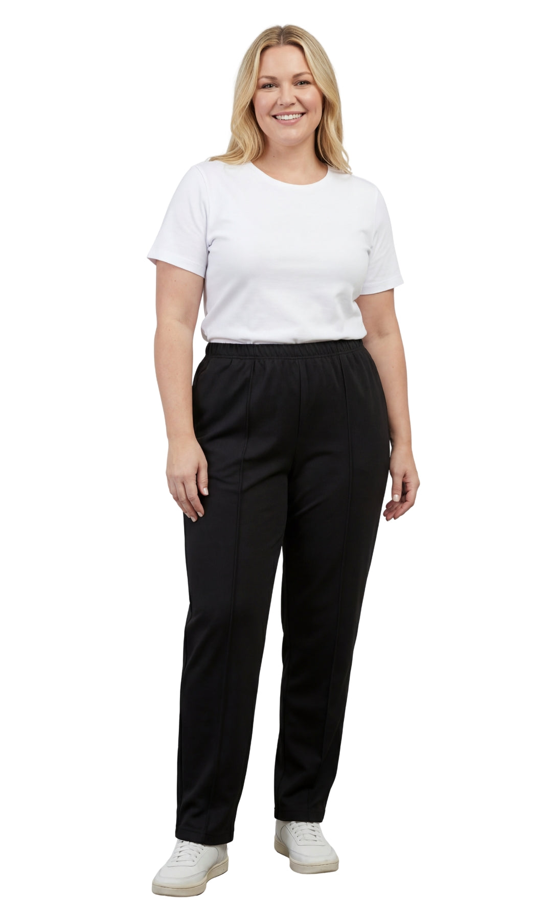 Classic Pull-On Elastic Waist Dress Slacks