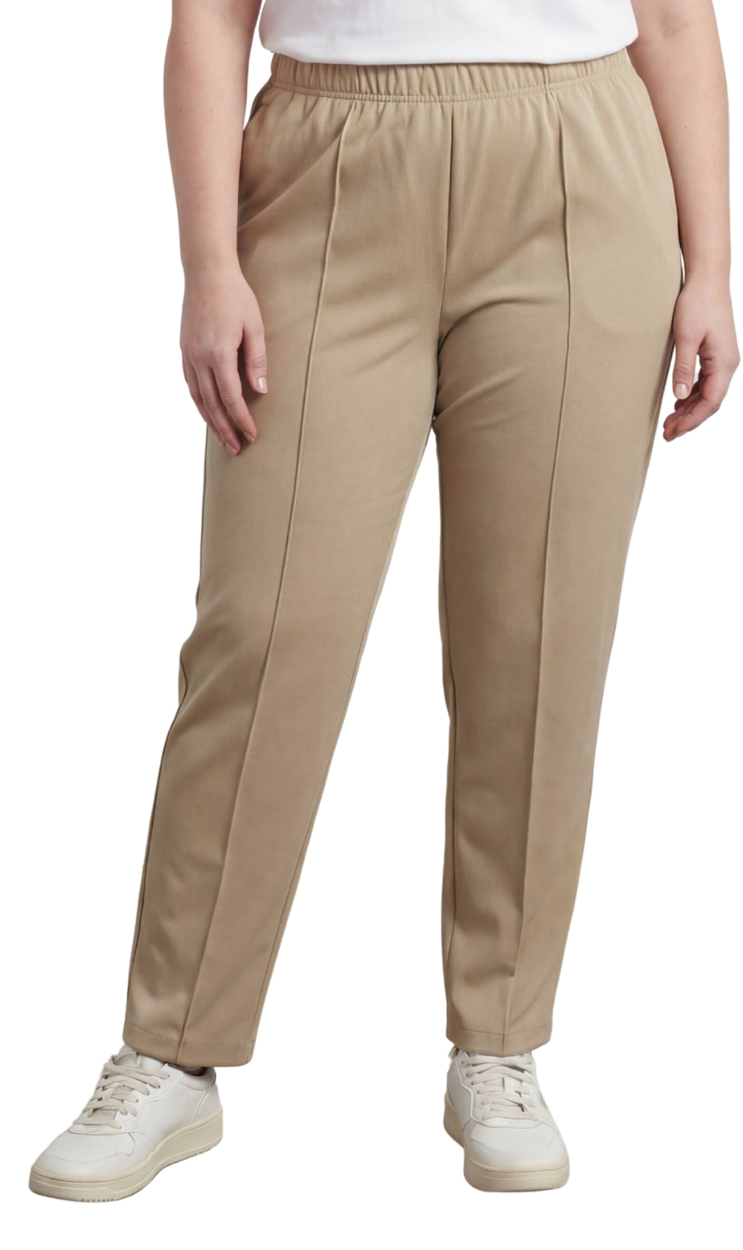 Classic Pull-On Elastic Waist Dress Slacks