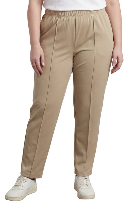 Classic Pull-On Elastic Waist Dress Slacks