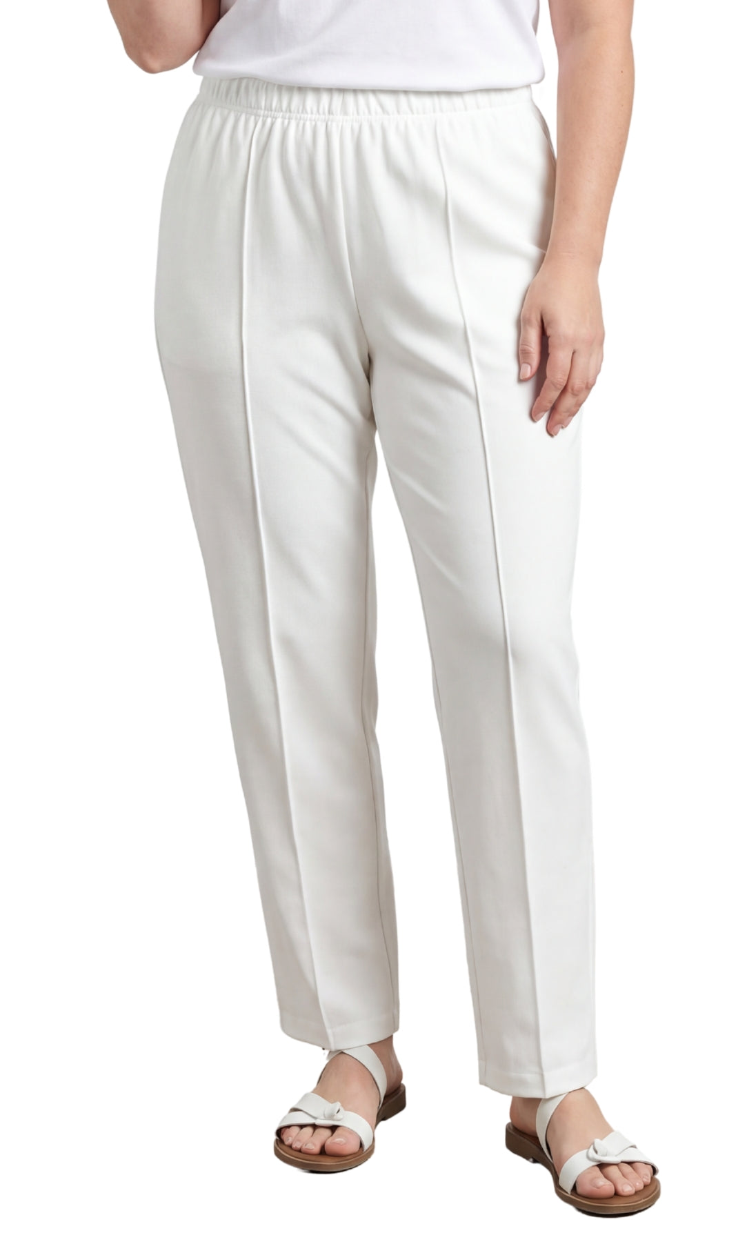 Classic Pull-On Elastic Waist Dress Slacks