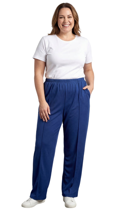 Classic Pull-On Elastic Waist Dress Slacks