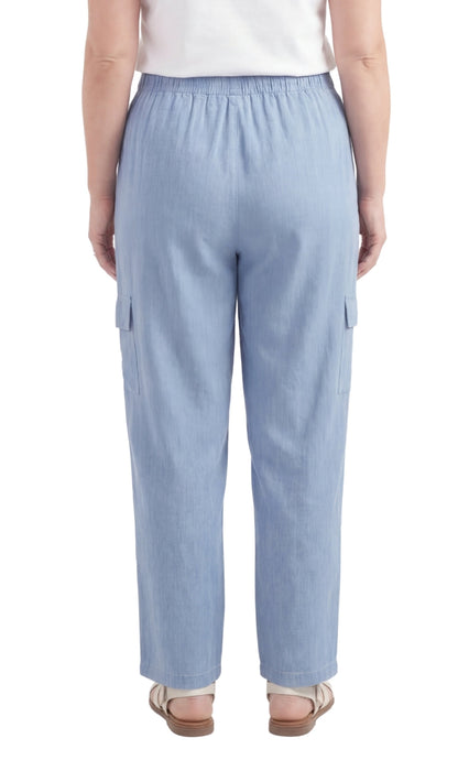Pull-On Denim Cargo Pants