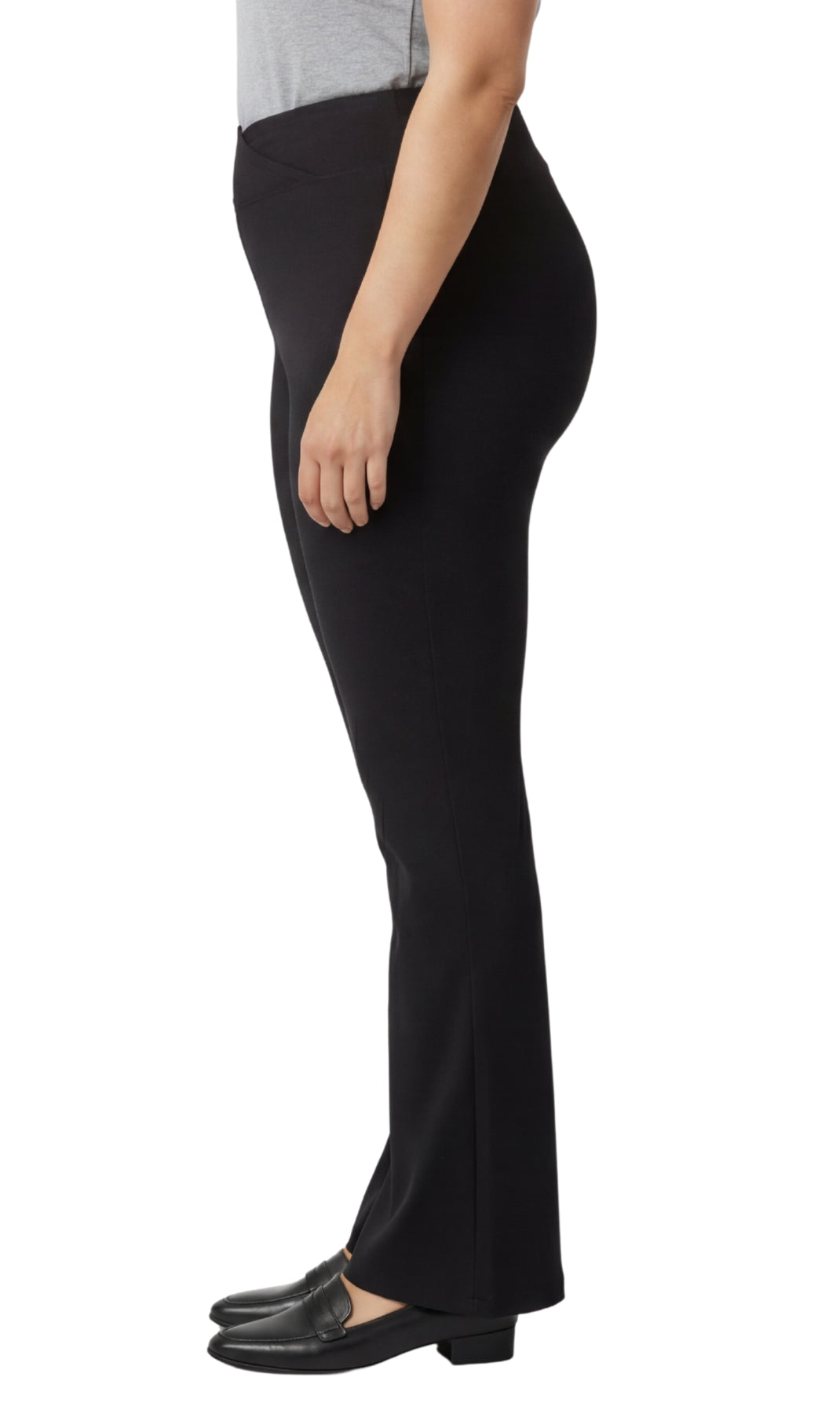 Bootcut Flare Stretch Pants Crossover Waist