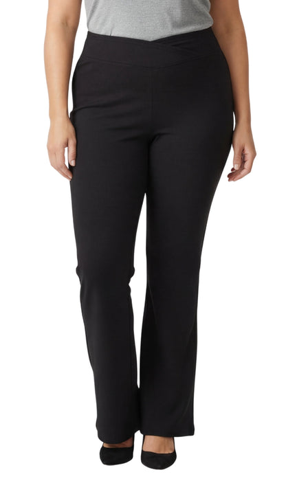Bootcut Flare Stretch Pants Crossover Waist