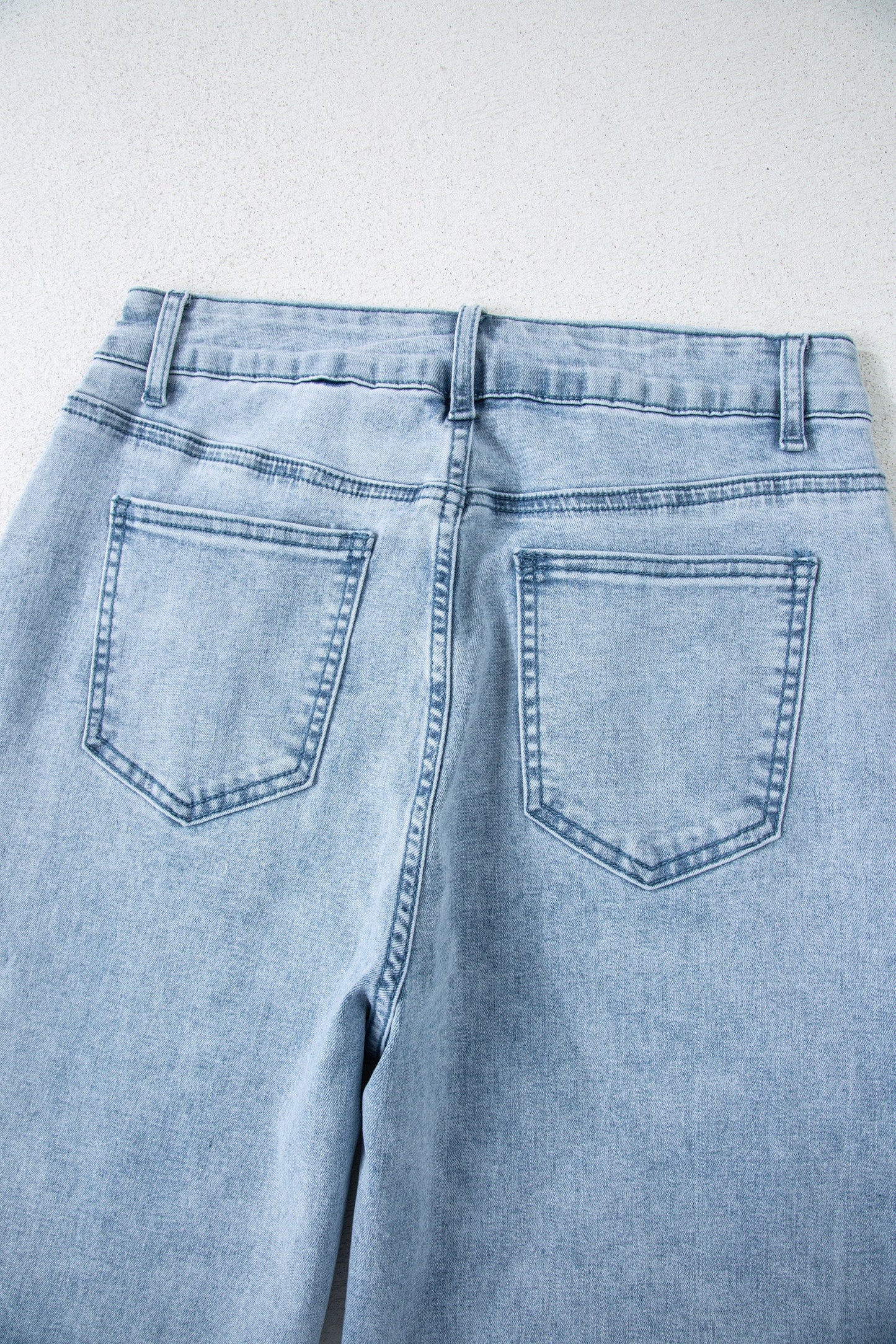 Bow Knot Side Straight Leg Jeans