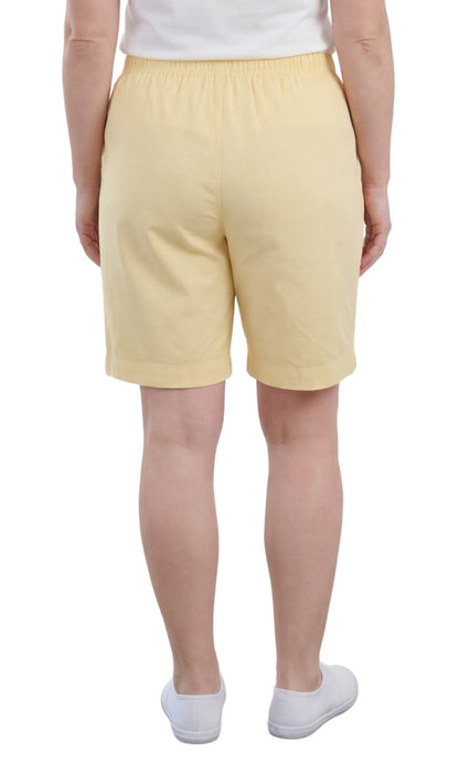Pull-On Denim & Twill Shorts