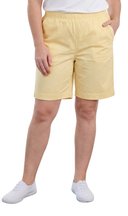 Pull-On Denim & Twill Shorts