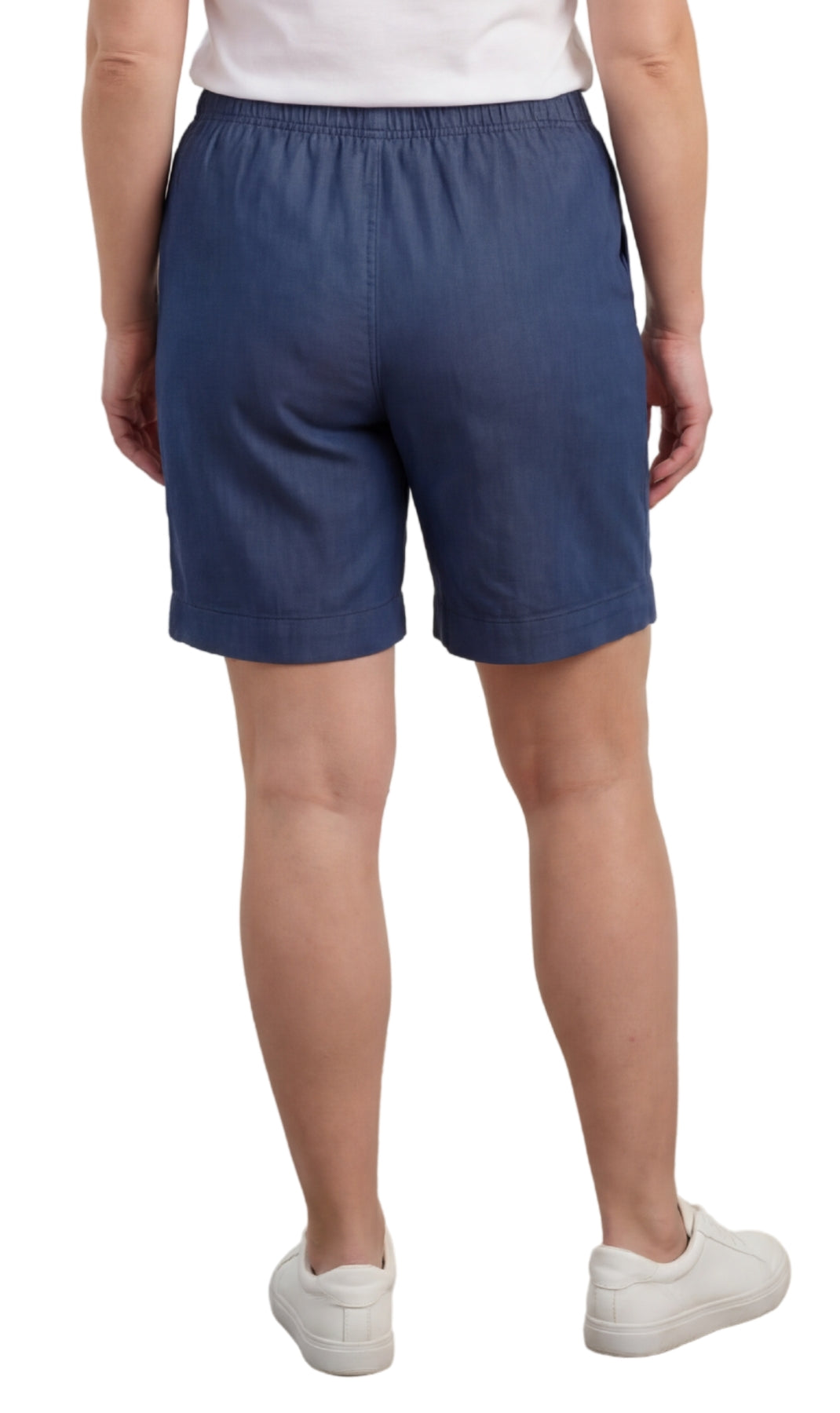 Pull-On Denim & Twill Shorts