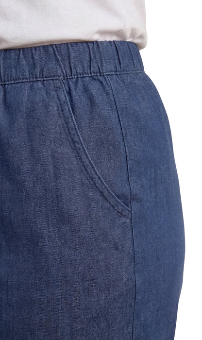 Pull-On Denim & Twill Shorts