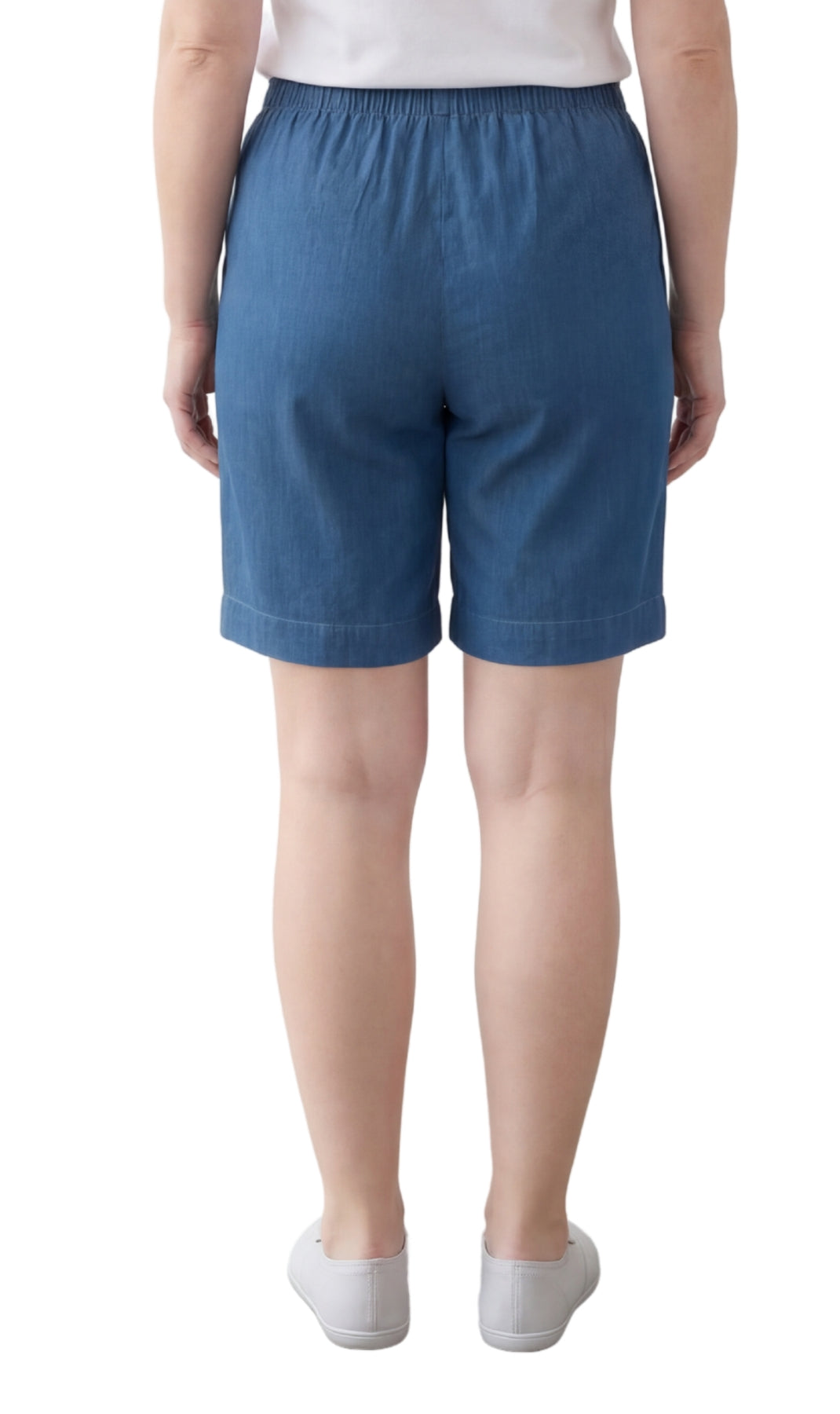 Pull-On Denim & Twill Shorts