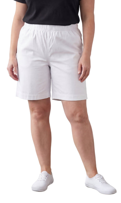 Pull-On Denim & Twill Shorts
