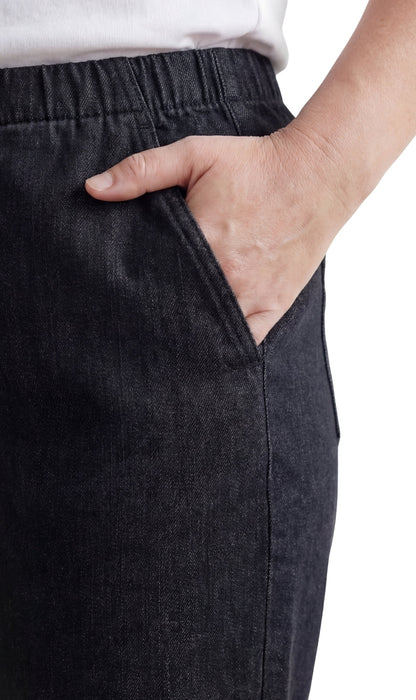 Pull-On Denim & Twill Shorts