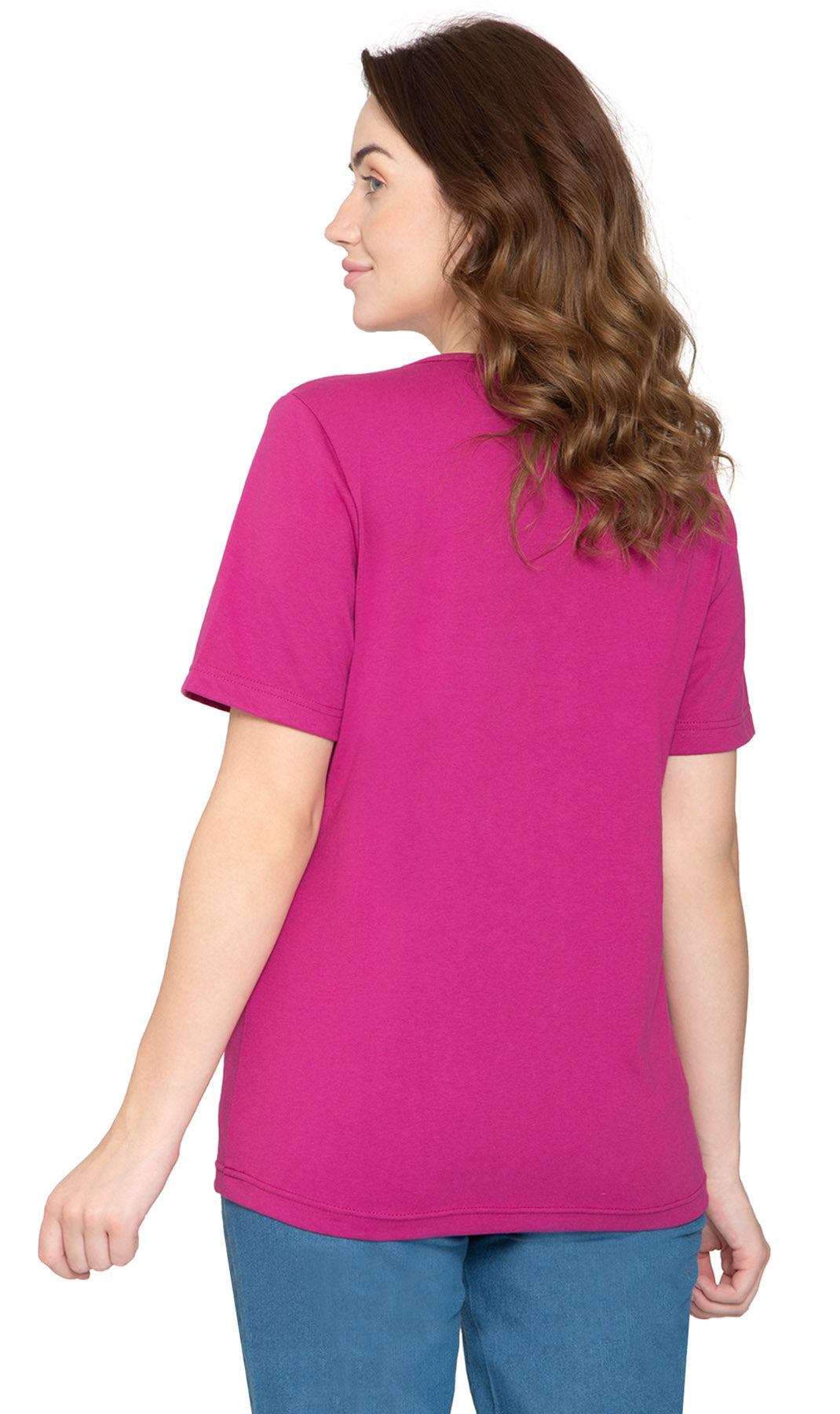 Short Sleeve Crew Neck Tee Cotton Blend