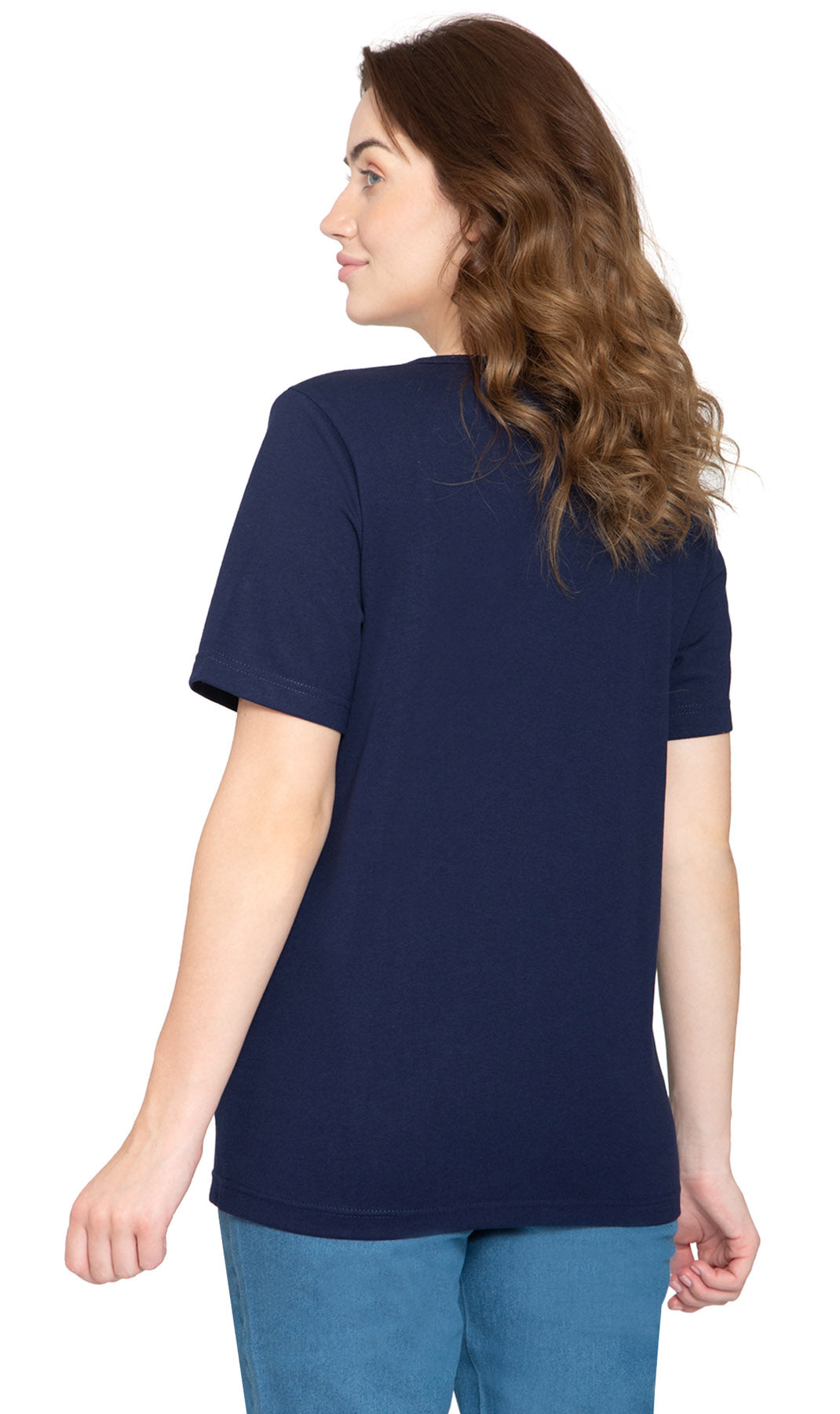 Short Sleeve Crew Neck Tee Cotton Blend