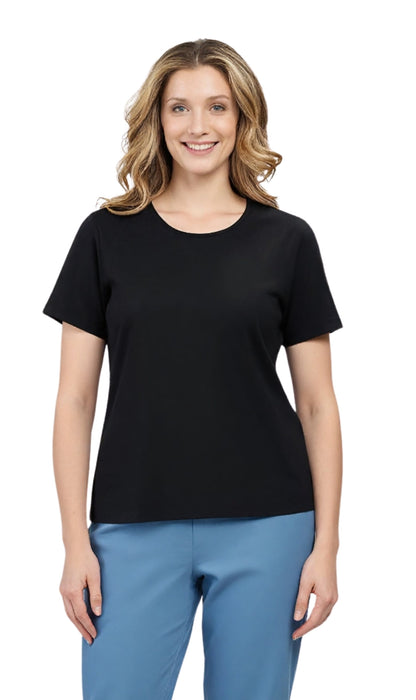 Short Sleeve Crew Neck Tee Cotton Blend