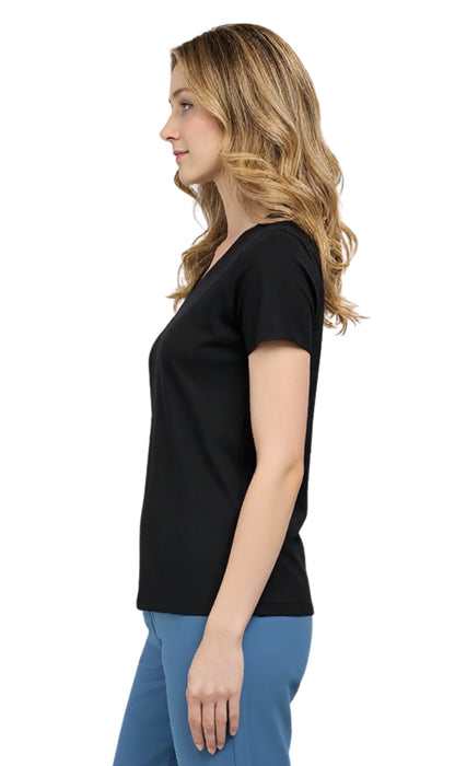 Short Sleeve Crew Neck Tee Cotton Blend