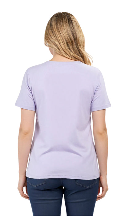 Short Sleeve Crew Neck Tee Cotton Blend