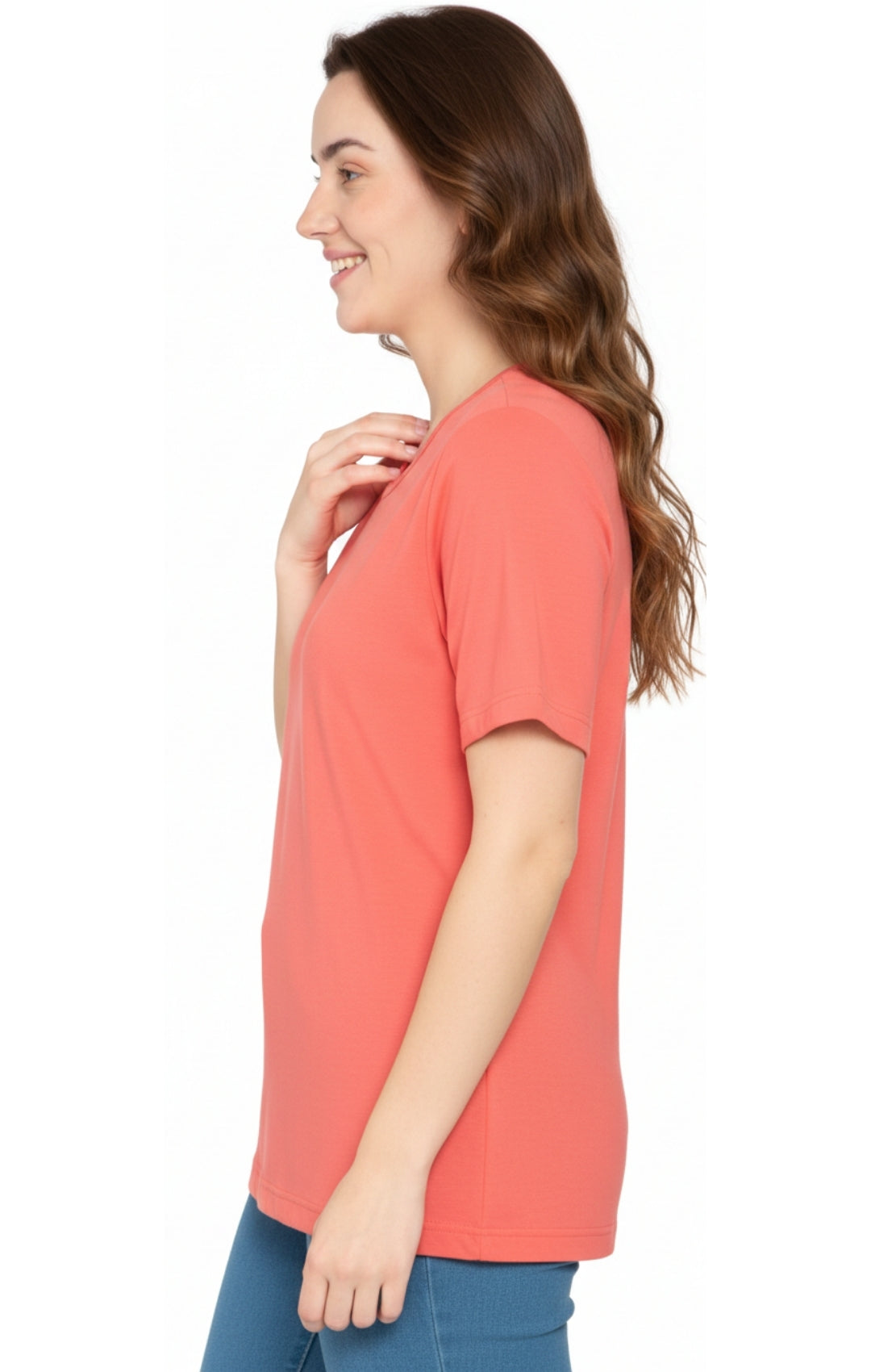 Short Sleeve Crew Neck Tee Cotton Blend