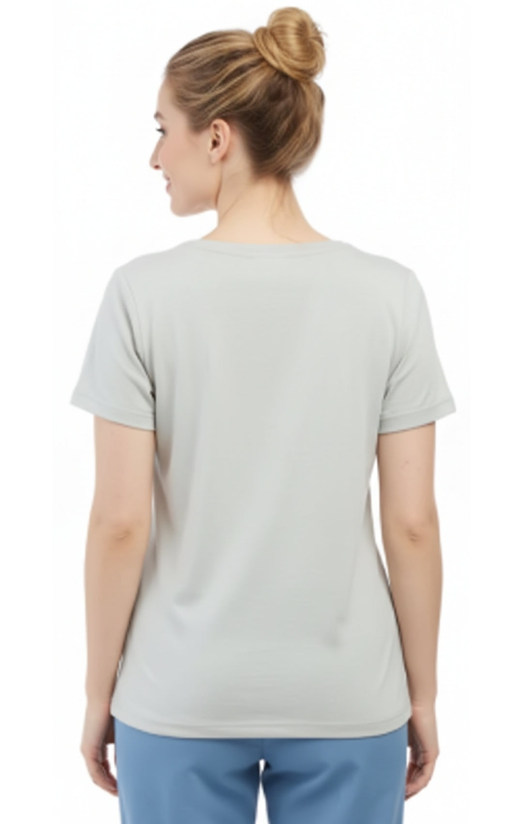 Short Sleeve Crew Neck Tee Cotton Blend