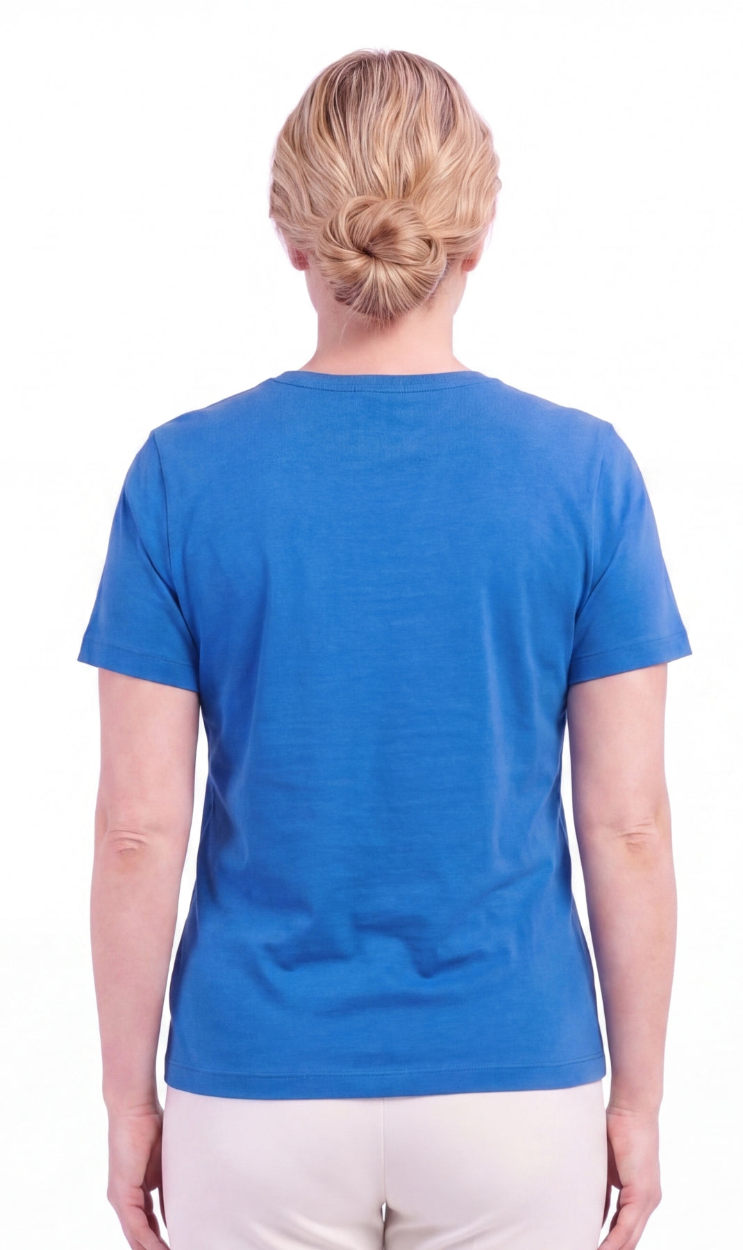 Short Sleeve Crew Neck Tee Cotton Blend