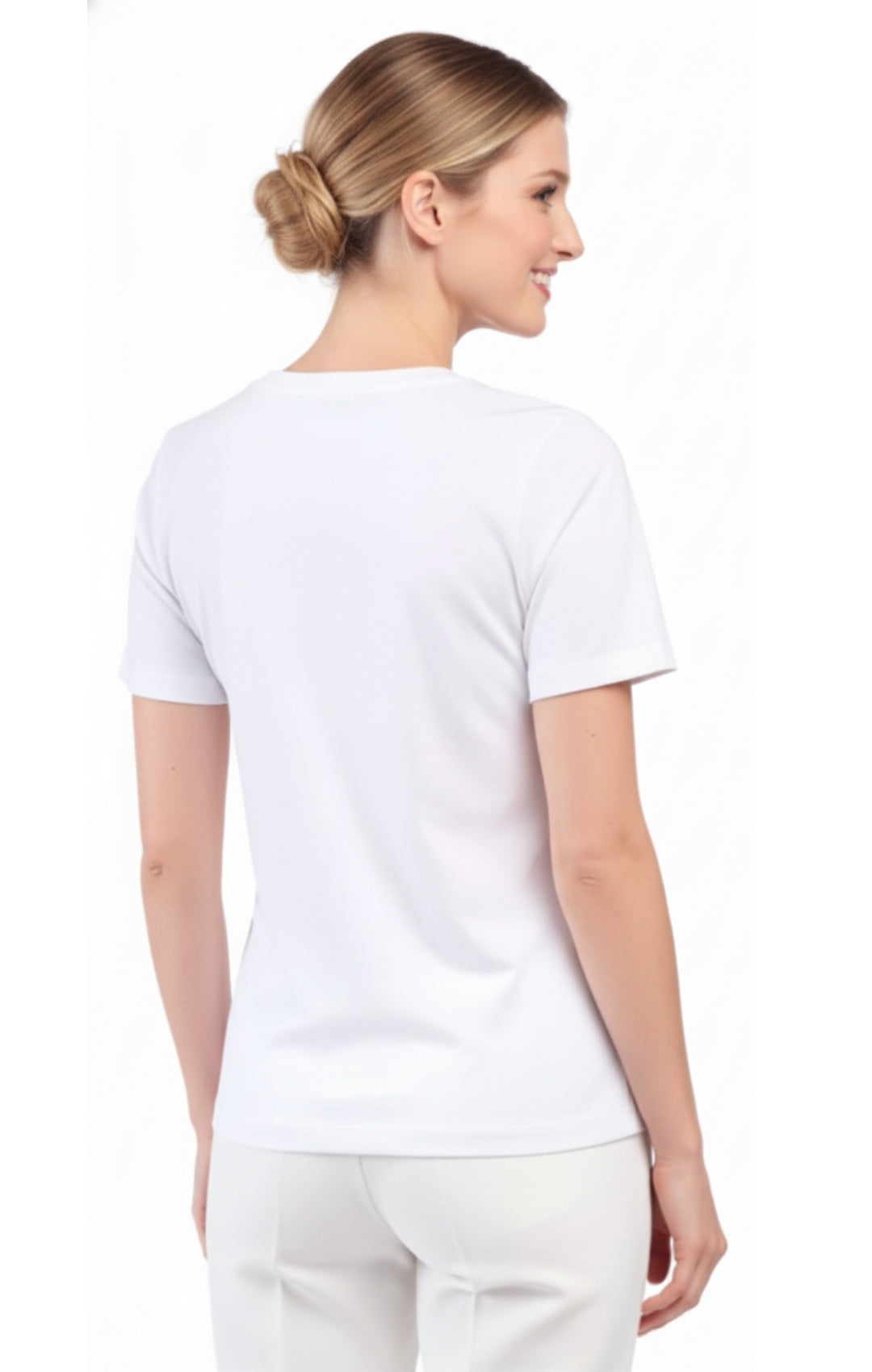 Short Sleeve Crew Neck Tee Cotton Blend