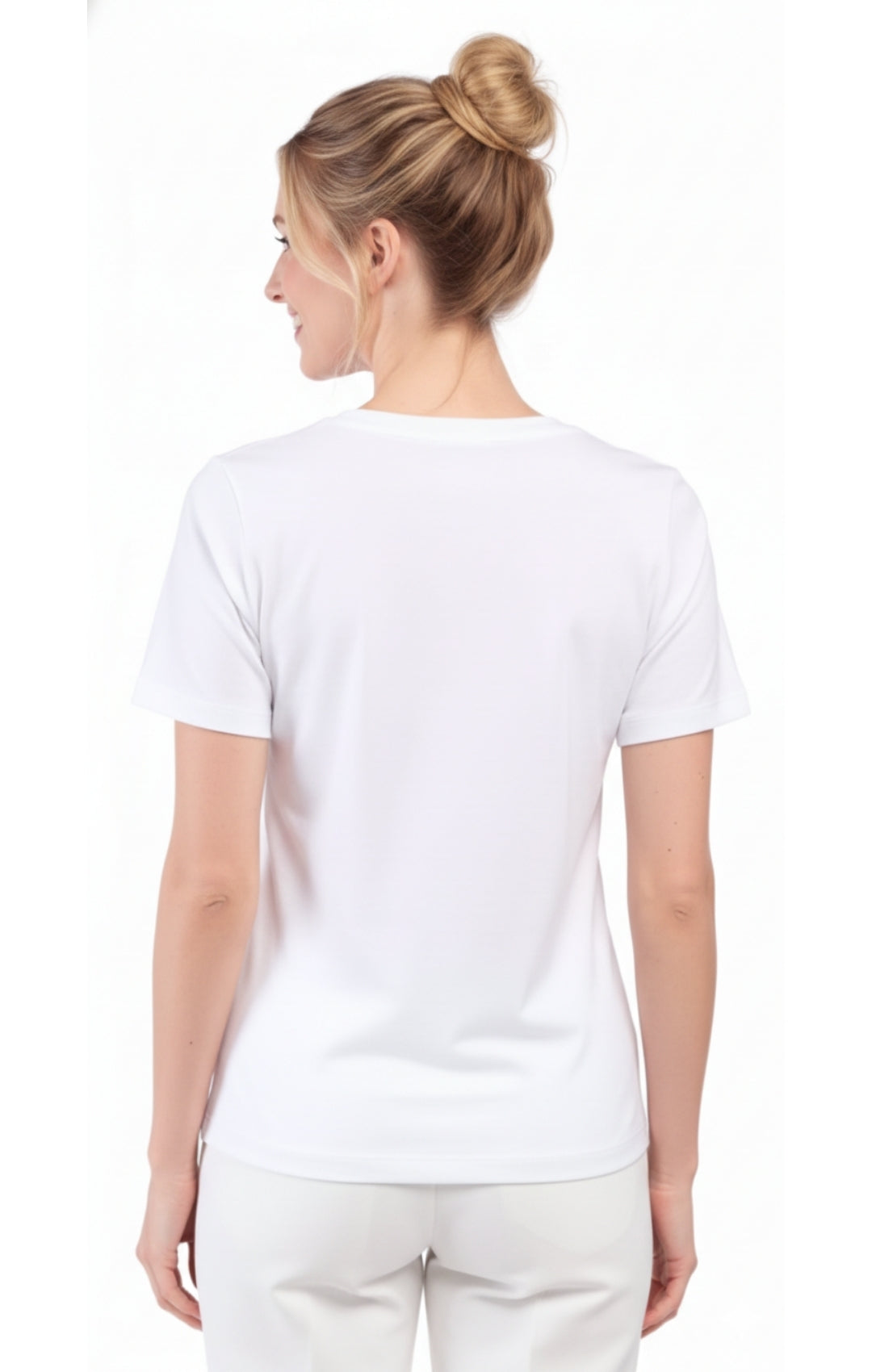 Short Sleeve Crew Neck Tee Cotton Blend
