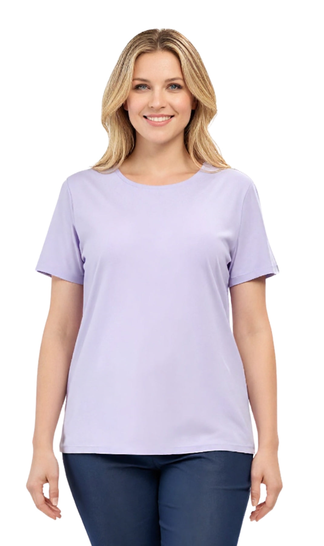 Short Sleeve Crew Neck Tee Cotton Blend