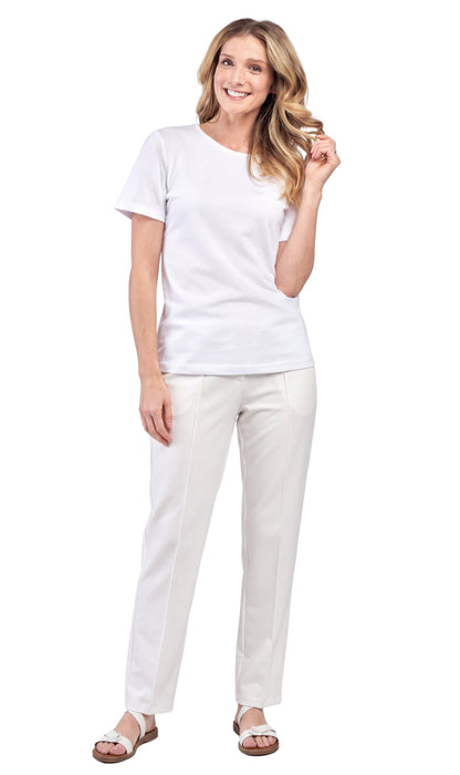 Short Sleeve Crew Neck Tee Cotton Blend