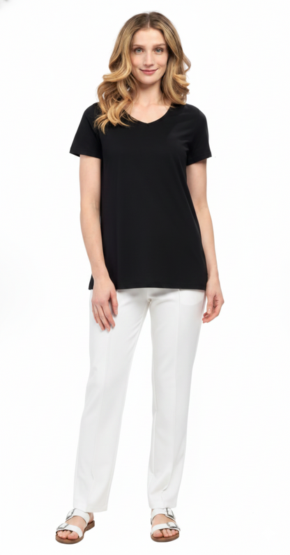 Short Sleeve Crew Neck Tee Cotton Blend