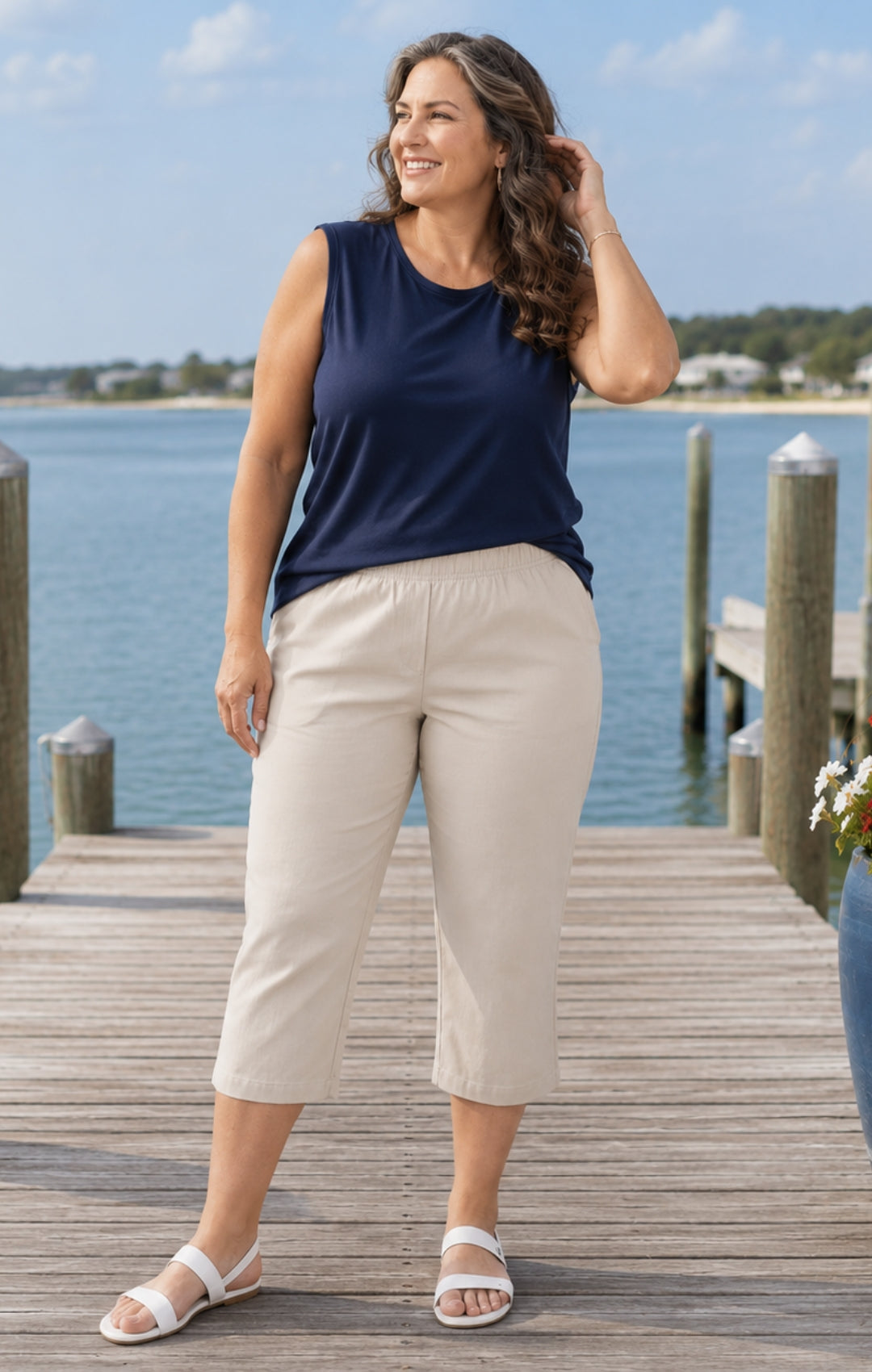Classic Sleeveless Tank Cotton Blend