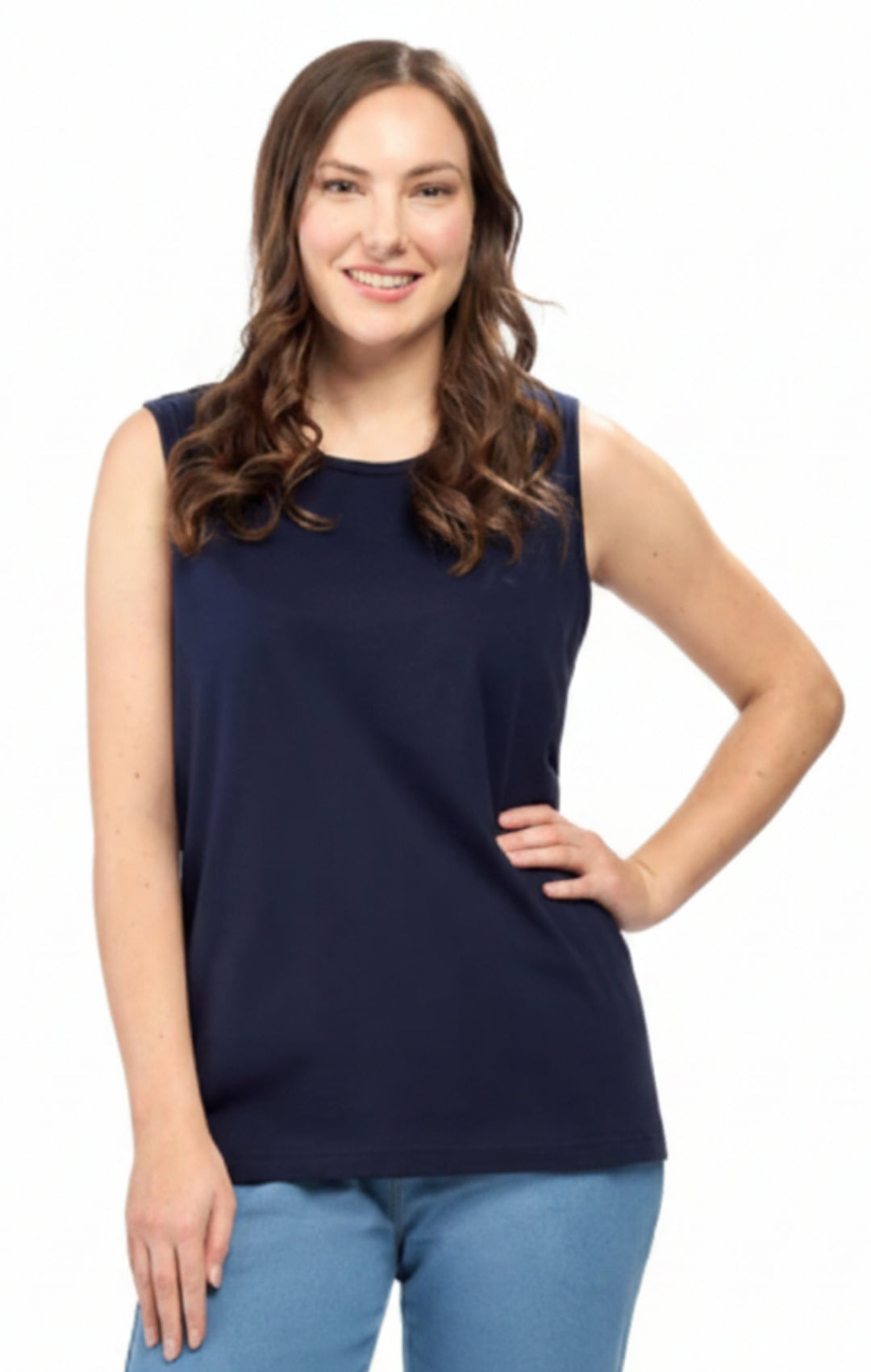 Classic Sleeveless Tank Cotton Blend
