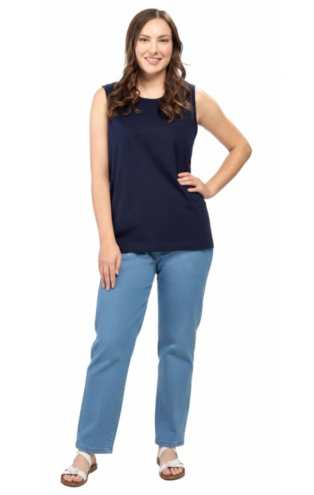 Classic Sleeveless Tank Cotton Blend