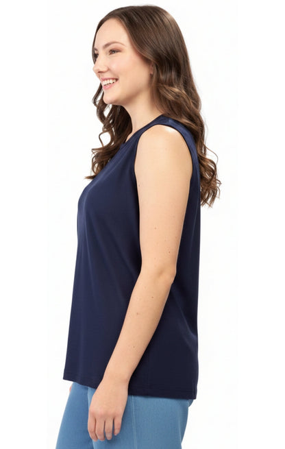 Classic Sleeveless Tank Cotton Blend