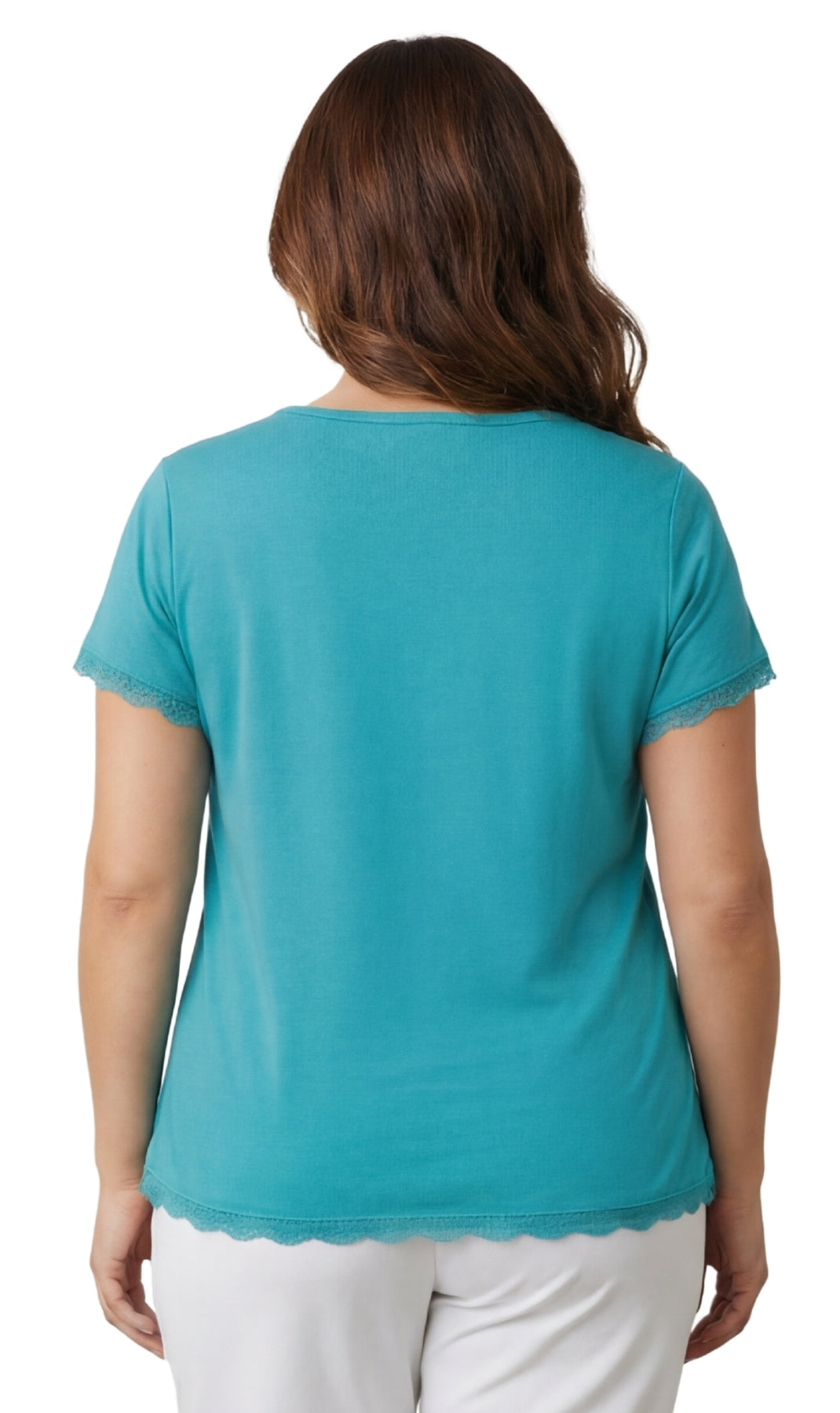 Short Sleeve V-Neck Henley Placket Tee