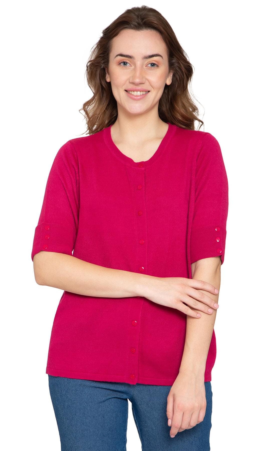 Button Front Elbow Soft Knit Cardigan