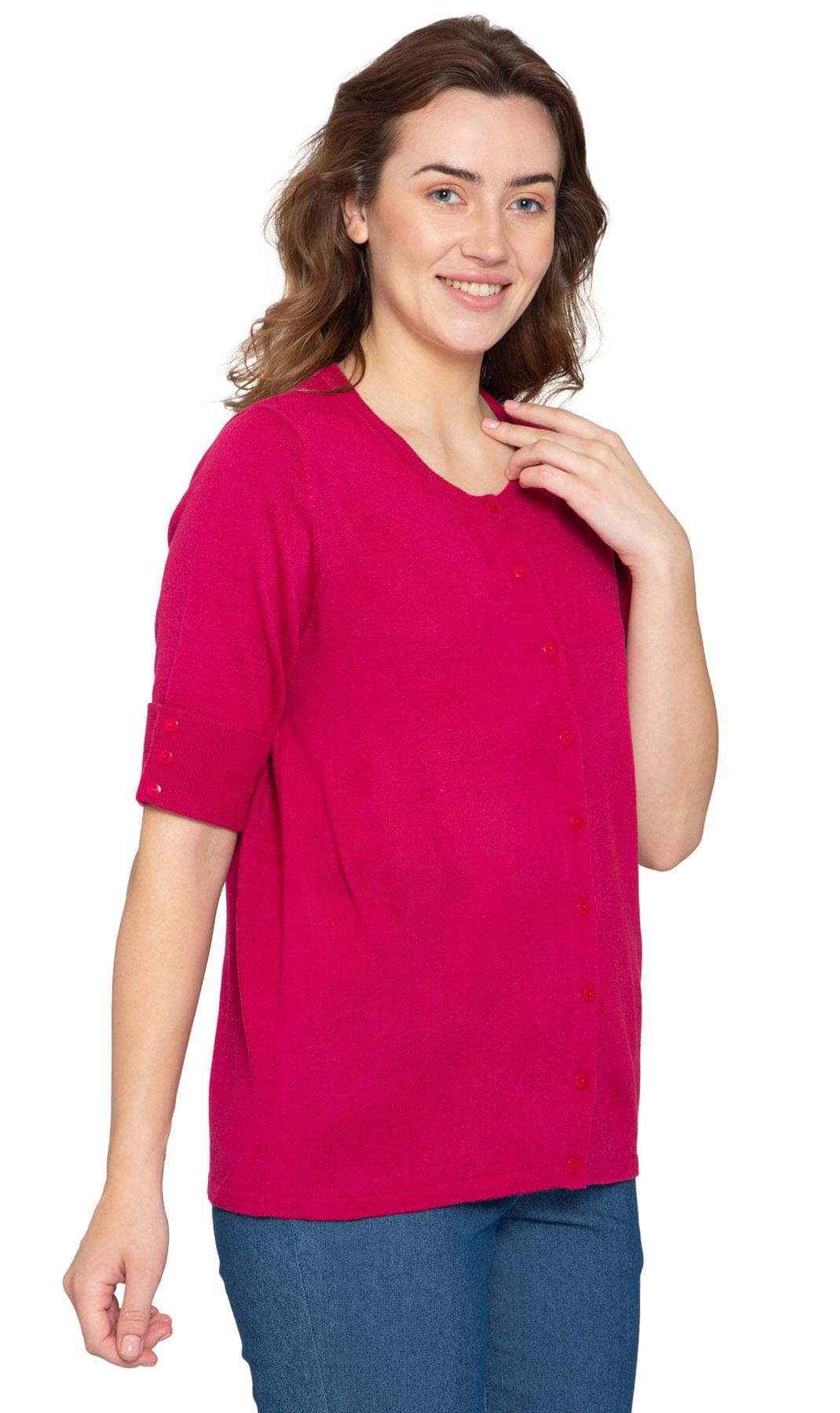 Button Front Elbow Soft Knit Cardigan