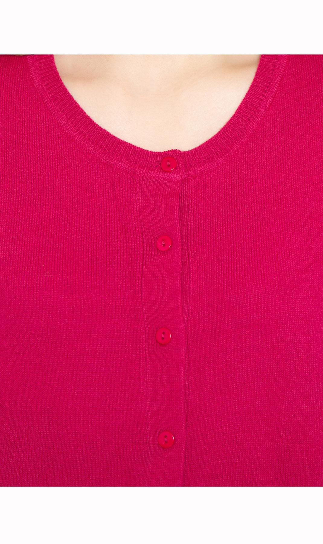 Button Front Elbow Soft Knit Cardigan